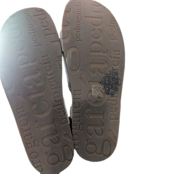 PEDRO GARCIA WHITE LEATHER FLAT SANDALS  SZ 9.5 $279 BRAND NEW - Picture 5 of 7